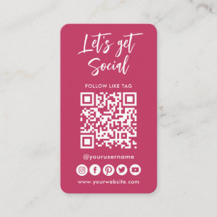 Modern Social Media QR-kod Anslut med USA Visitkort