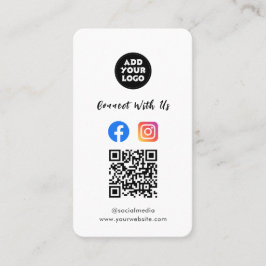 Modern Social Media QR-kod | Instagram Facebook Visitkort