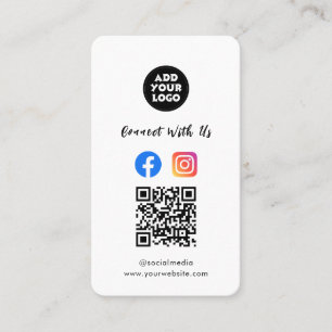 Modern Social Media QR-kod Instagram Facebook Visitkort
