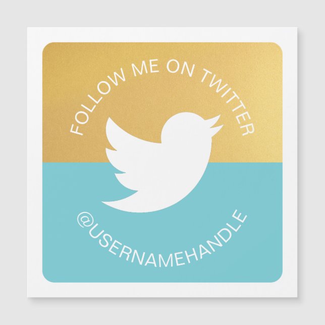 Modern Social Media Twitter Följ mig (Framsida)