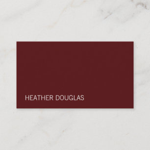 Modern sofistikerad Deep Red Visitkort