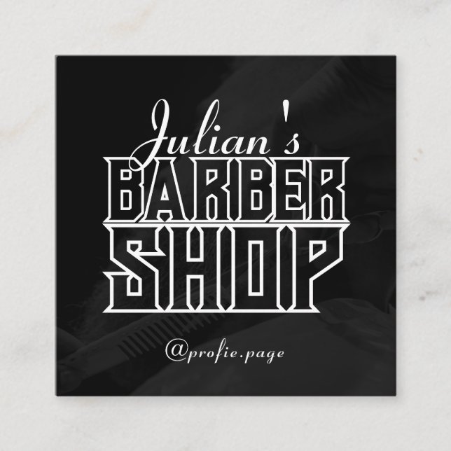 Modern sofistikerad elegant fyrkantigt visitkort (Framsida)