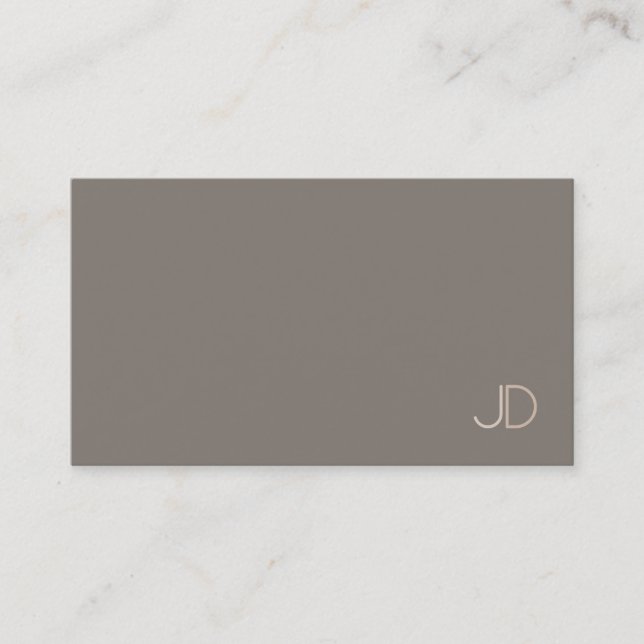 Modern sofistikerad elegant-monogrammall visitkort (Framsida)