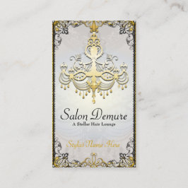 Modern sofistikerad guld- märkes- salong tidsbeställning kort