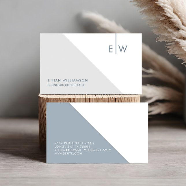 Modern sofistikerad och minimalistisk monogram visitkort (Modern Sophisticated & Minimalistic Monogram Business Card)