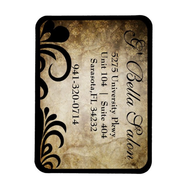 Modern sofistikerad Salon Business Magnets Magnet (Vertikal)