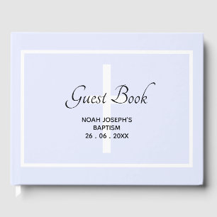 Modern Soft Blue BAPTISM GUEST BOK