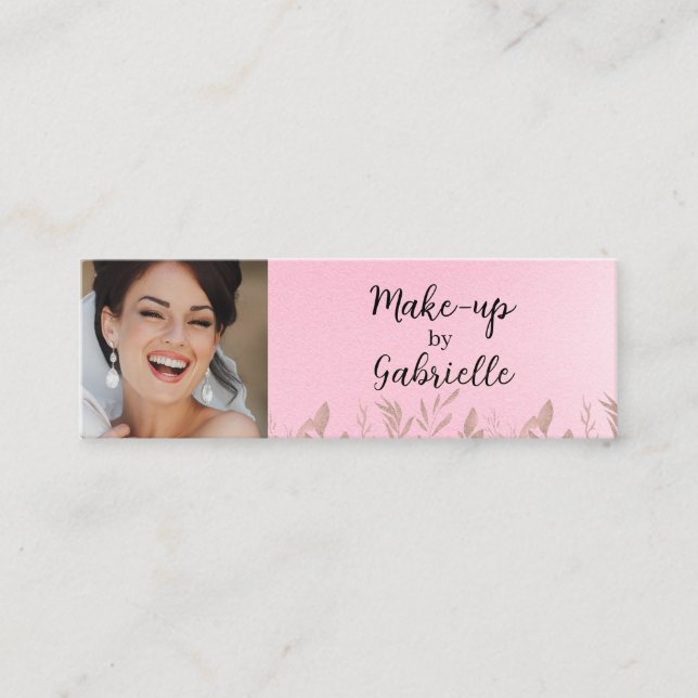 Modern Soft Pink Botanical Photo Script QR Code  (Framsida)