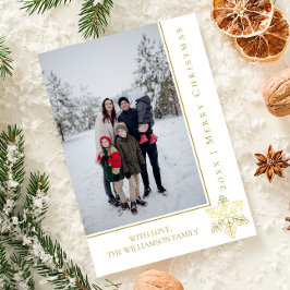 Modern softoport för julfoto | GULD Julkort