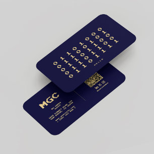 Modern Software Developer Binary Midnight Blue Visitkort