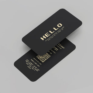 Modern Software Ingenjör Developer Black Guld Visitkort