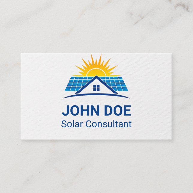 Modern Solar Energy Business Card Visitkort (Framsida)