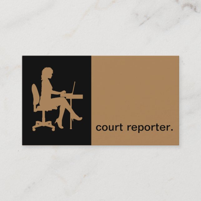Modern solbränna för reporter | för visitkort (Framsida)