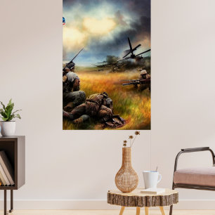 Modern Soldier AI Digital Art Poster #03