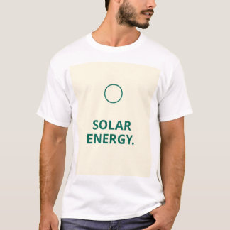 Modern "Solenergi" t-shirt design med citat