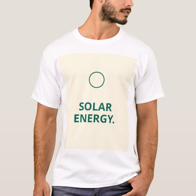 Modern "Solenergi" t-shirt design med citat (Framsida)
