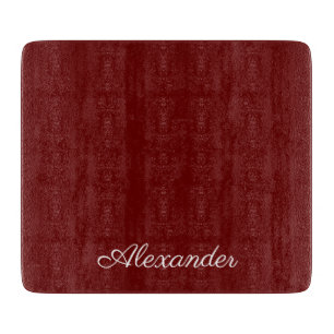 Modern solid Burgundy-röd mall, vitt skript