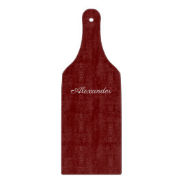 Modern solid Burgundy-röd mall, vitt skript