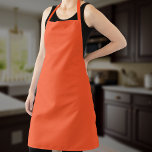 Modern Solid Färg Vibrant Orange Kitchen Apron<br><div class="desc">Ljus orange. Den enkla färg-plattan utan fickor och inga andra dekorationer än den billigaste orangen över all utskrift. Enkelt plagg med positiva och optimistiska vibes med sina varma färg-toner.</div>