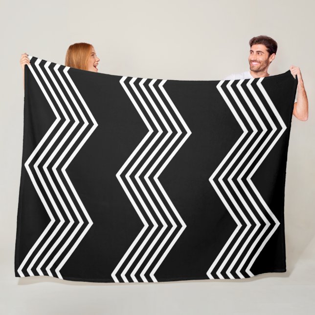 Modern solid geometrisk form mönster 1 fleecefilt (På plats)