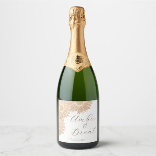 Modern Solros Bröllop Anpassningsbar Sparkling Vi