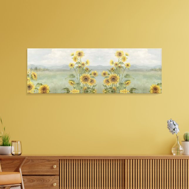 Modern solros vattenfärg & anpassa Bild (Insitu (Vardagsrum))