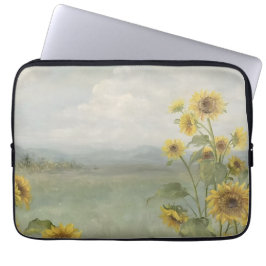 Modern solros Watercolor & personlig Laptop Fodral