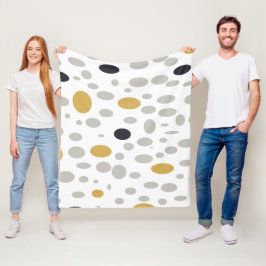 Modern, sömlös Doodle Spots Mönster Fleecefilt