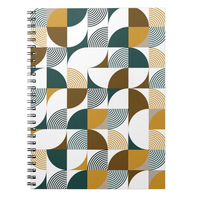 Modern sömlös geometrisk form mönster anteckningsbok (Framsidan)