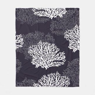 Modern sömlös hand plockade coral mönster vintage fleecefilt