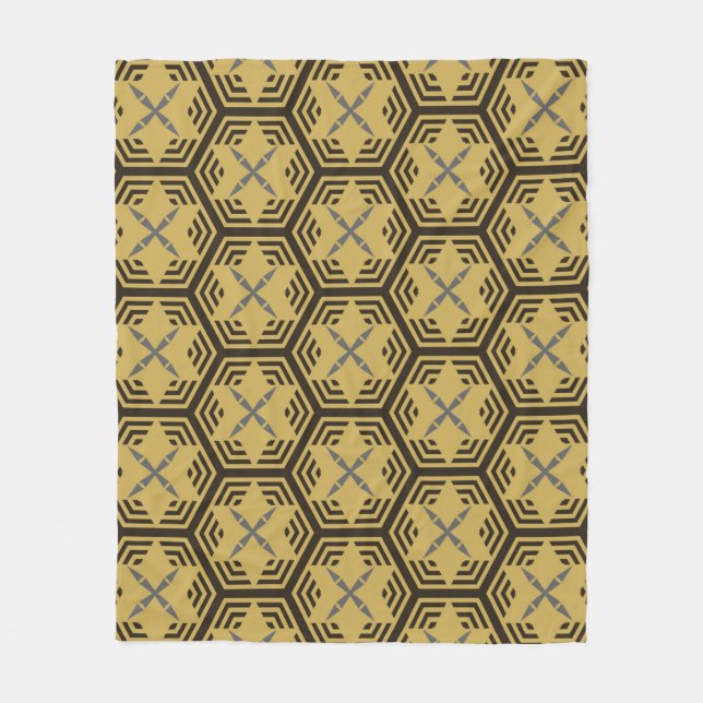 Modern sömlös mönster, guld färg. Geometric Ba Fleecefilt (Framsidan)