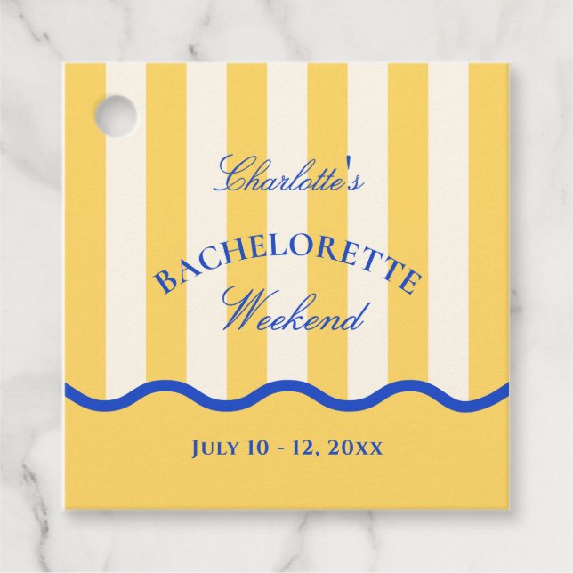 Modern sommar möhippa gåvor etiketter (Framsida)