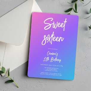 Modern sommardag, Sweet sixteen Inbjudningar