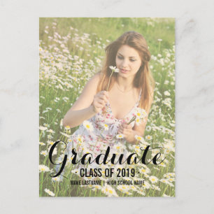 Modern sommarfotokort för Inbjudan i Student Vykort