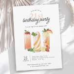 Modern sommarkstjärtar 21:a födelsedagen Party Inbjudningar<br><div class="desc">Drinks kan göra party och denna moderna 21-årsdag-inbjudan till visningar till en grupp av tre fruktiga munvattnande cocktails i färskvatten. Vare sig man firar poolside, på veranda eller på en postrestaurang eller kafé anger inbjudan tonen för ett vackert firande. Anpassa textmallen med dina uppgifter. All text kan redigeras så att...</div>