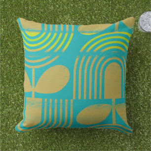 Modern sommarpastell geometrisk kudde
