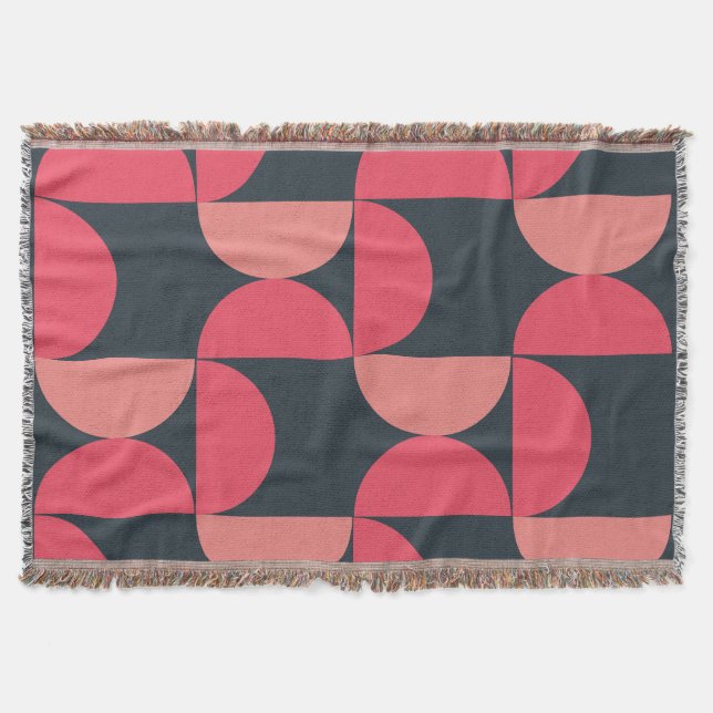 Modern sommarsolnedgång i mitten av århundradet filt (Framsidan)