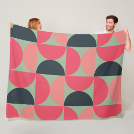 Modern sommarsolnedgång i mitten av århundradet fleecefilt