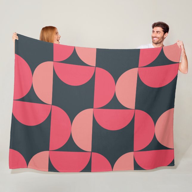 Modern sommarsolnedgång i mitten av århundradet fleecefilt (På plats)