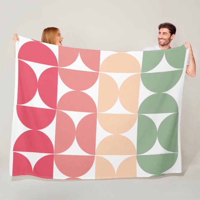 Modern sommarsolnedgång i mitten av århundradet fleecefilt (På plats)
