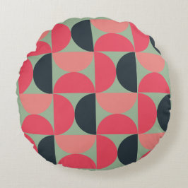 Modern sommarsolnedgång i mitten av århundradet rund kudde