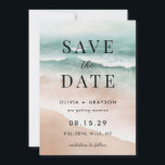 Modern sommarströ Bröllop spara datum Spara Datumet<br><div class="desc">Modern Sommarstränder i Bröllop spara datum - perfekten för att meddela din bröllop-dejt till din familj och dina vänner. En vacker sandstrand med blått hav vinkarare. Inbjudan innehåller även ditt favoritfoto.</div>