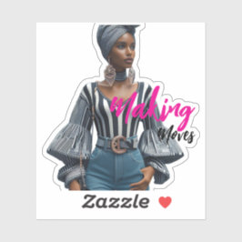 Modern Sophisticated Custom-Cut Vinyl Sticker Klistermärken