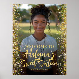 Modern söt 16 party-fotovälkomsttecken poster