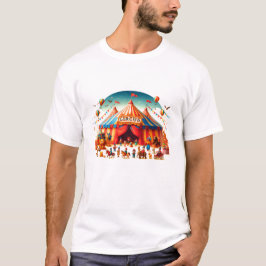 Modern Söt Cirkus Karneval 1-årsdag T Shirt