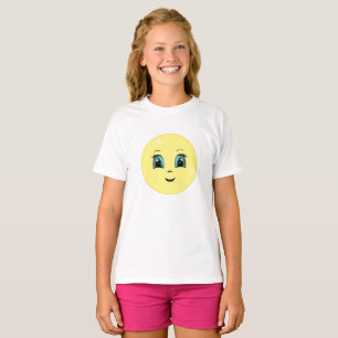 Modern Söt Glad Sol Ansikte T Shirt
