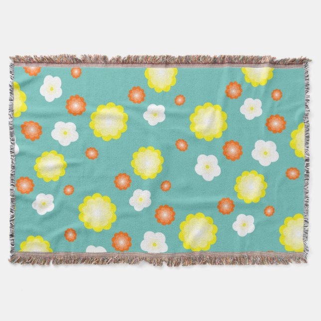 Modern söt gradient Daisy blommor mönster gigly Filt (Framsidan)