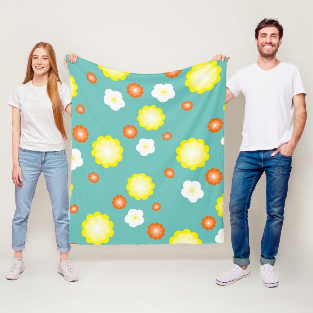 Modern söt gradient Daisy blommor mönster gigly Fleecefilt (På plats)
