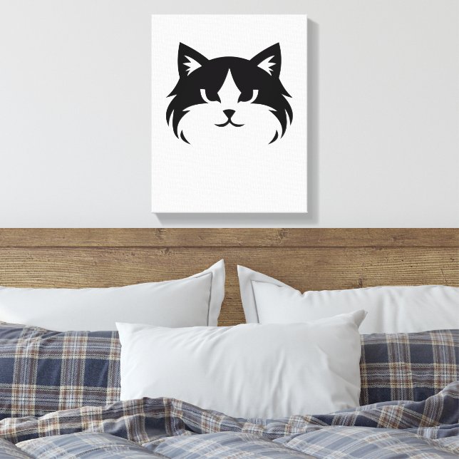 Modern Söt Katt Väggkonst Dekoration Canvastryck (Insitu (sovrum))