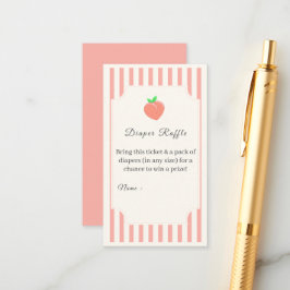 Modern Söt Liten Persika Baby Shower Tilläggskort